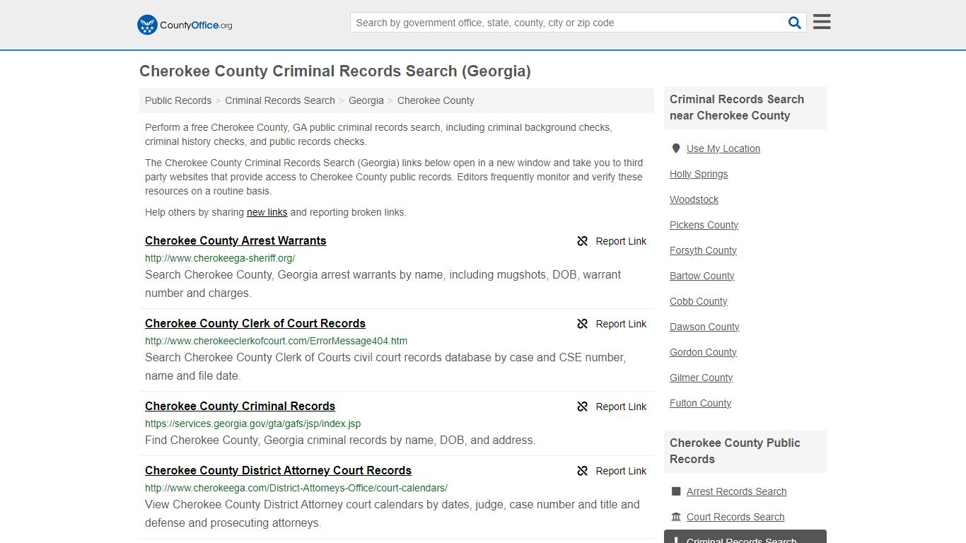 Criminal Records Search - Cherokee County, GA (Arrests, Jails & Most ...